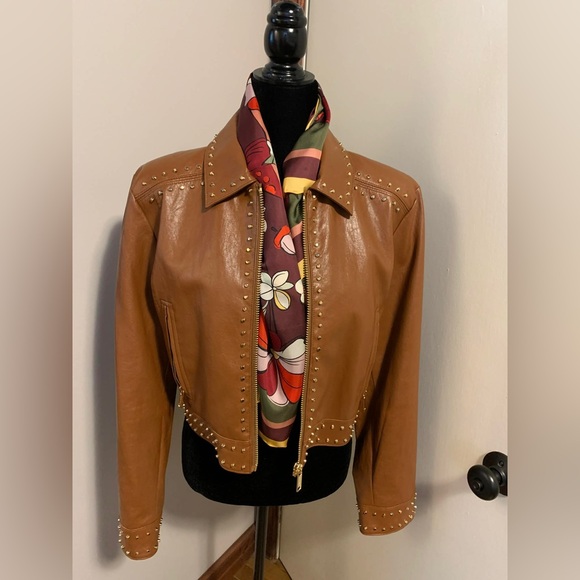 Michael Kors Astor Studded Moto Jacket *Brand new! - Picture 6 of 7